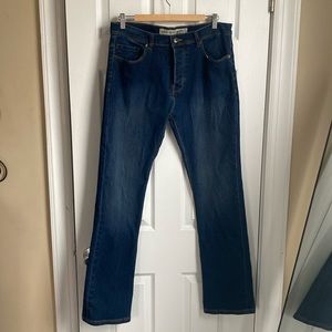 Denim and Co dark wash button fly stretch bootcut jeans size 12 great condition